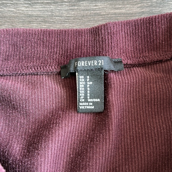 Forever 21 purple corduroy skater skirt - Picture 2 of 3